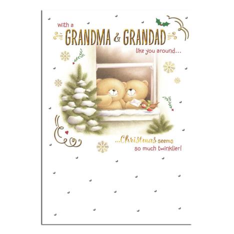 Grandma & Grandad Forever Friends Christmas Card